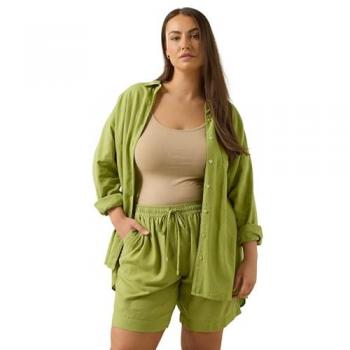 Short élégant en lin noir Evans 46 Vert