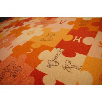 Tapis Enfant en Puzzles Orange 100x150 cm