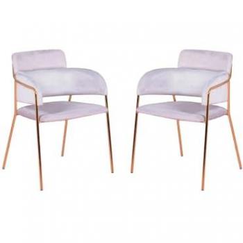 Confezione di 2 sedie di design in velluto