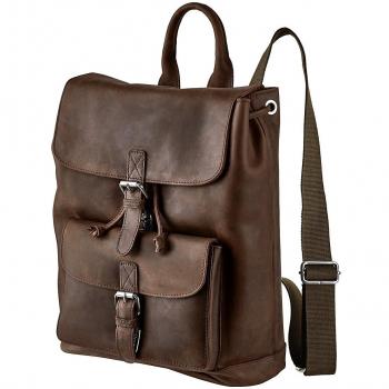 Brauner Salisbury Rucksack von Leonhard Heyden – Lederqualität