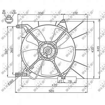 Motor Koeling Ventilatorwiel NRF 47751