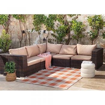 Surya Tapis Jardin Moderne Orange Beige 160x213