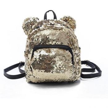 Children's Glitter Sequin Backpack with Cute Ears