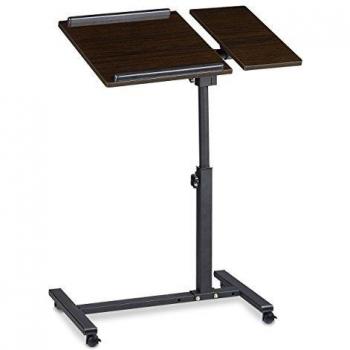 Relaxdays Laptoptisch mit Rollen und Mausablage, Schwarz