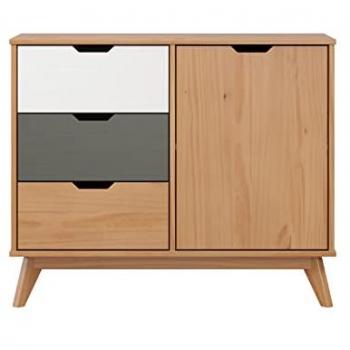 Ebuy24 Kommode Scandik, Sideboard mit 1 Tür und 3 Schubladen