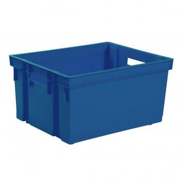 Bac de rangement avec couvercle 20L 390x290x230mm Bleu Minéral