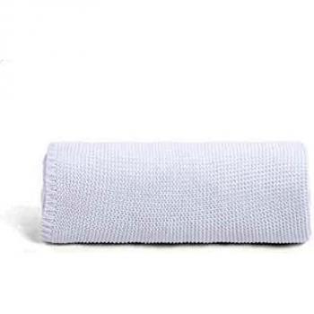 Snüz 3 Piece Crib Bedding Set – 100% Jersey Cotton – Blanket and Crib Sheets – White