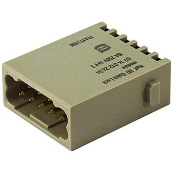 Harting Han DD 12‑Pin Quick‑Lock Male Connector (10 A) – 09140122634