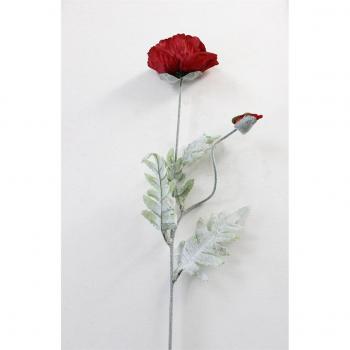 Rêve Floréal – Coquelicots Enchantés en Soie, 70 cm, 2 Têtes