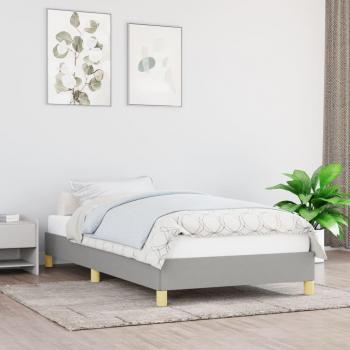 Estructura de cama sin colchón de tela gris claro 100x200 cm