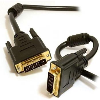 High Quality DVI-D Dual Link Cable with Ferrite Cores Male to Male Gold 3m
