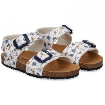 Sandalias Garvalín para niño en color blanco con cierre adherente