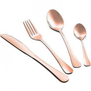Stainless Steel Cutlery Set for 4, 16 Piece Tableware with Knife Spoon Fork, Dishwasher Safe