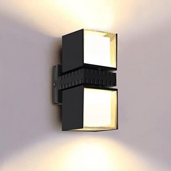 Hauswände 20W LED-Außenbeleuchtung – Schwarz, 3000K, IP65