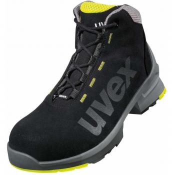 Uvex 1 Sicherheits-Stiefel S2 schwarz-gelb, Arbeitsstiefel ESD-Sohle metallfrei