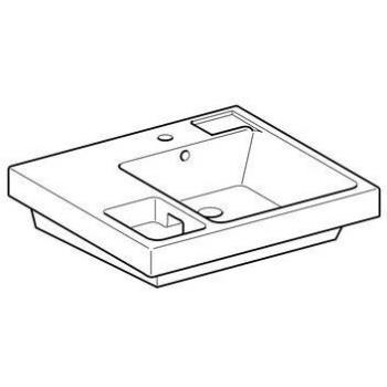 Lavabo Geberit Schule 600x550 mm Bianco con Fori per Rubinetti