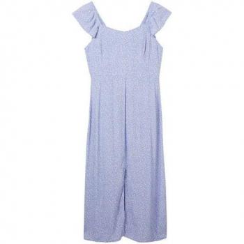 Tom Tailor Denim Damen Kleid mit buntem Muster, Größe L