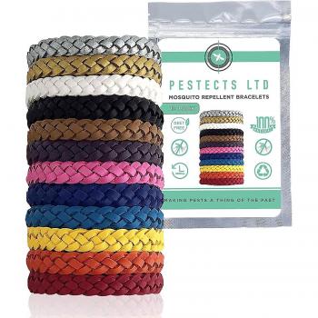 Cuir anti-moustiques Weijianuo – Pack 12 bracelets sans détails