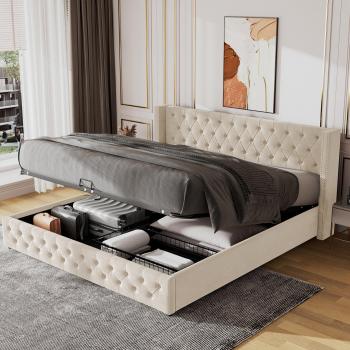 Cama Doble Chesterfield 160x200 – Lámpara de Somier