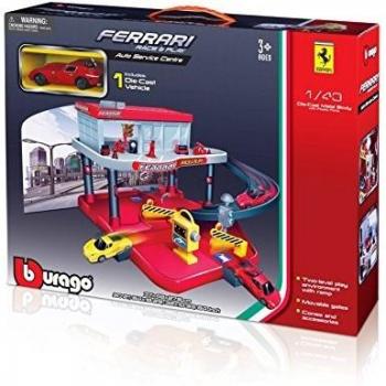 Bburago 1:43 Ferrari racing play car service center+car in a case