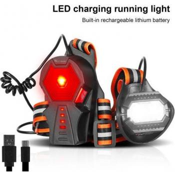LumiRun Pocket : lampe de poitrine sportive, 3 modes, charge USB ultra-compacte