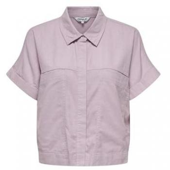 Camisa Mujer MORADO de Lino – ONLY
