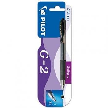 Pilot G-2 Caneta Gel Preto Retrátil com Empunhadura em Borracha