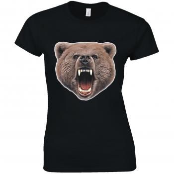 Black Wild Bear Roar XL Women's Shirt
