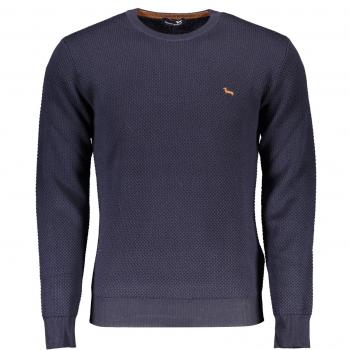 Harmont & Blaine Round-neck Knitwear Blue Male Size 2XL Luxurious Wool Sweater for Men