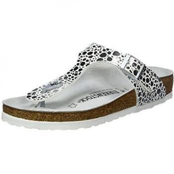 Birkenstock Women's Gizeh Flip Flops, Metallic Stones Silver, 3.5 UK