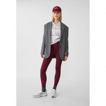Seamless Burgundy Leggings – Stradivarius Style