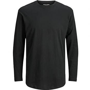 Jack & Jones Noa t‑shirt manches longues noir 100 % coton biologique coupe ajustée
