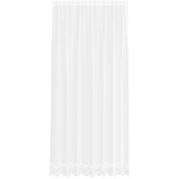 Elegancia Floral Cortina de Encaje 280x200 cm – Blanco, PoliÉster, VidaXL