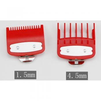 Metal Clip Cutting Guide Comb for Wahl, 1.5mm/4.5mm, Red (2pcs)