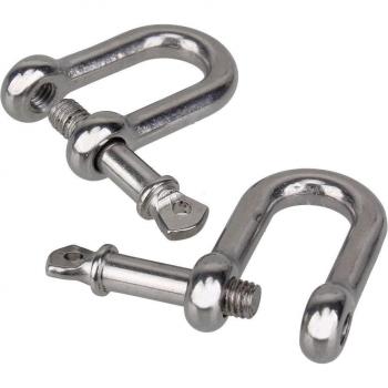 Manille d’ancre 304 – paire M4/4 mm – finition marine ombrelle