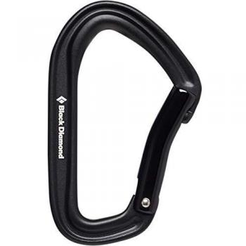 Hotforge Bent Gate Carabiner by Black Diamond – Black – One