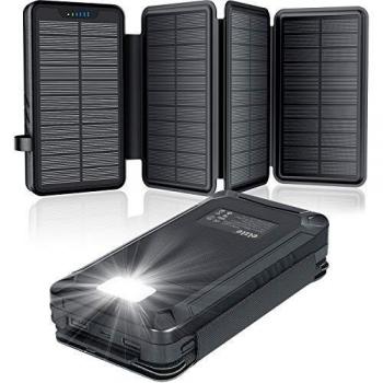 Chargeur Portable Solaire 26800mAh avec Lampe
