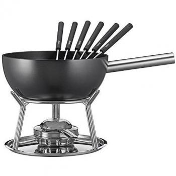 Spring Fondue-Garnitur Alu Induction, Edelstahl, schwarz, 25,6 x 27 x 38,8 cm