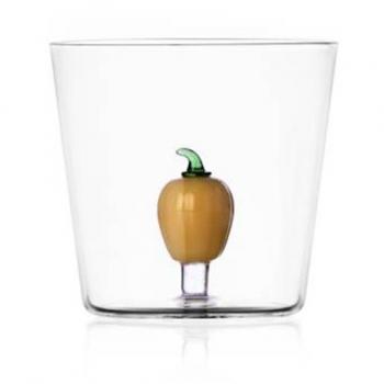 Vetro Borosilicato Tumbler Peperone Giallo a Mano