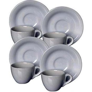 Excelsa Classic Kaffeetassen-Set mit Untertassen, Porzellan, 4 Teile