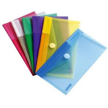 Enveloppe plastique non perforée avec fermeture scratch pour le format M65/chèque (violet)