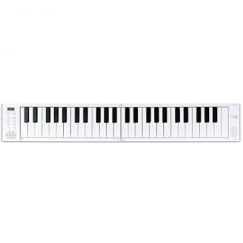 Piano Numérique 49 Touches Pliable Blanc