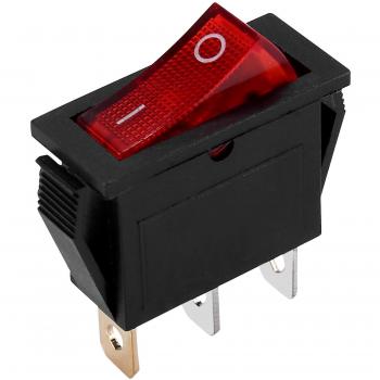 Interruptor ON OFF Luminoso 3 Bornes Negro 28x10mm 15A