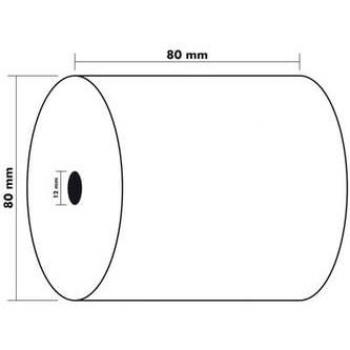 Exacompta Wärmeschutzrolle 80 × 80 × 12 mm – 48 g/m², 50 Stück