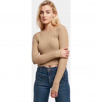 Maglione Donna Urban Classics Beige con Schiena Intrecciata e Maniche Corte L
