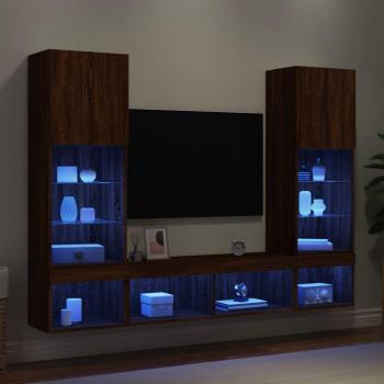 VidaXL 5-tlg. Wohnwand mit integrierter LED-Beleuchtung