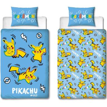 Housse Couette et Taies Pokémon Pikachu #23 – Version Bleue 140x200 / 60x70