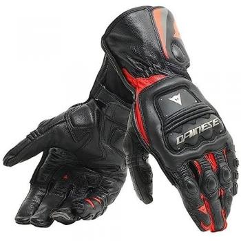 Guanti Dainese Steel-Pro da Moto Nero/Rosso Fluo