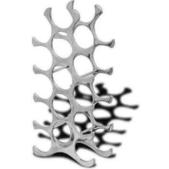 VidaXL Wine Holder for 15 Bottles, Silver, Aluminum