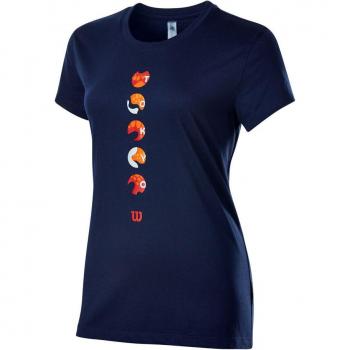 Vêtement Wilson Tokyo Tech pour femmes – Bleu foncé / Orange